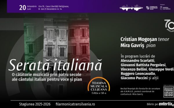 Serată italiană cu Cristian Mogoșan și Mira Gavriș